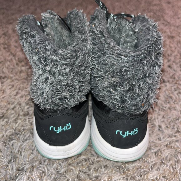 Ryka Addison Water-Repellent Lace-Up Sneaker Boots w/CSS Womens 6.5M Black Teal - Picture 3 of 9